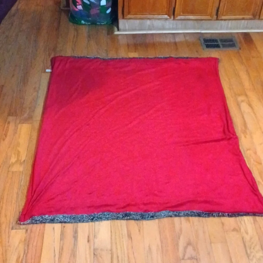 Plaid Red Holiday 50x50 Single Person Throw & Pillow Cover Set
